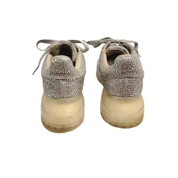 Steve Madden Sneakers Rhinestones Men's Sz 11 Lace Up Corona Shoes