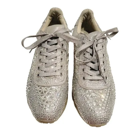 Steve Madden Sneakers Rhinestones Men's Sz 11 Lace Up Corona Shoes