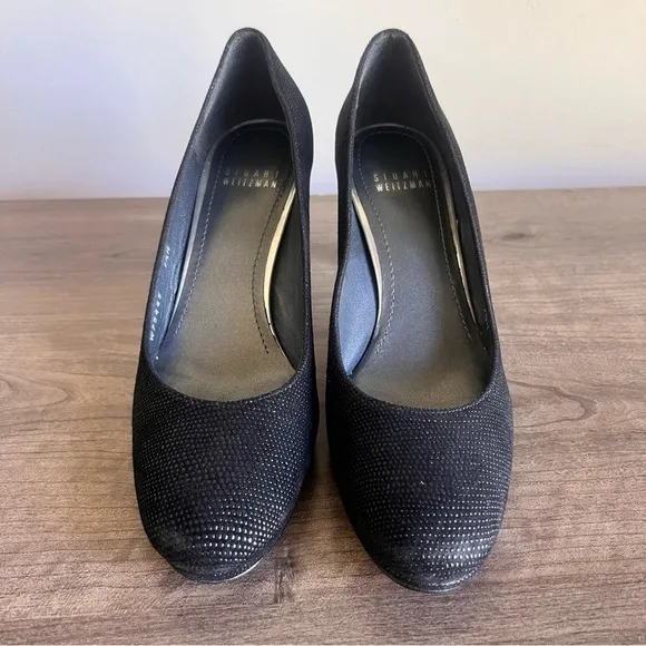 Stuart Weitzman Blog Black Goosebumps Nappa Women's Shoe Size 7.5 SKU#241289