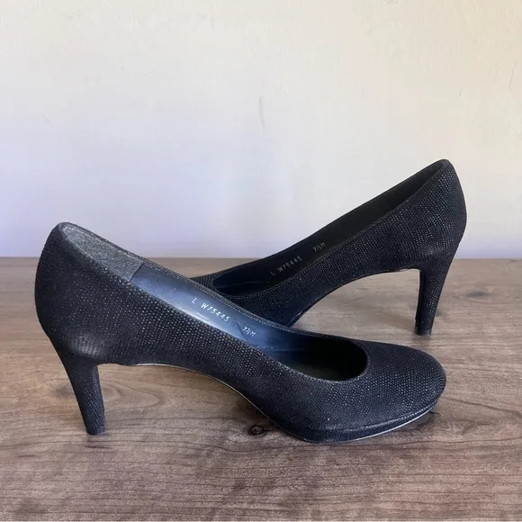 Stuart Weitzman Blog Black Goosebumps Nappa Women's Shoe Size 7.5 SKU#241289