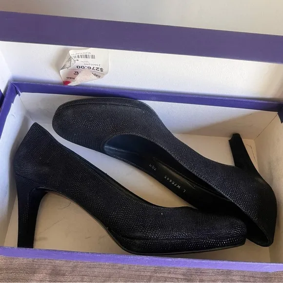 Stuart Weitzman Blog Black Goosebumps Nappa Women's Shoe Size 7.5 SKU#241289