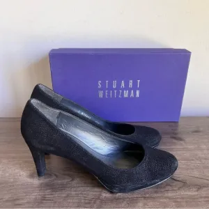 Stuart Weitzman Blog Black Goosebumps Nappa Women's Shoe Size 7.5 SKU#241289