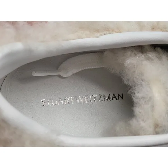 Stuart Weitzman Daryl Cozy Genuine Shearling Womens Sneakers Shoes Size 5.5B