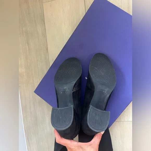 STUART WEITZMAN Genna Over the Knee OTL Boots Size 8.5 black Stretch Suede