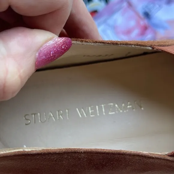 STUART WEITZMAN Tan Suede Espadrille Slip-On Shoes
