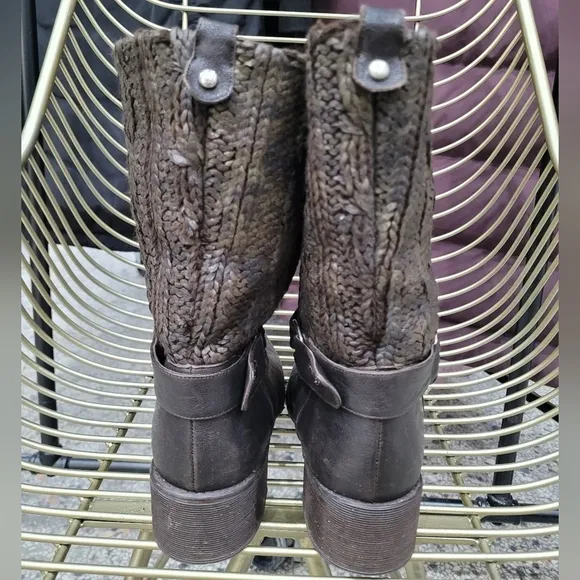 Stuart Weitzman Women's Brown Leather Biker Boots