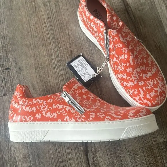 Studio Pollini Slip On Trainers Sneakers Shoes Printed Red White Size IT41/US11
