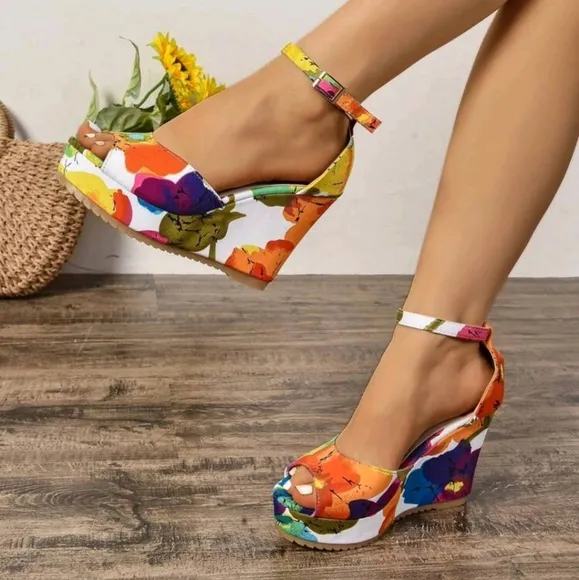 Summer European And American Style Platform Wedge High Heel Sandals,Women