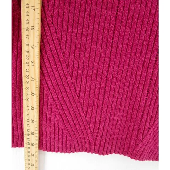 Sundance Sweater Large Silk Blend Pullover Henley Ribbed Knit NEW