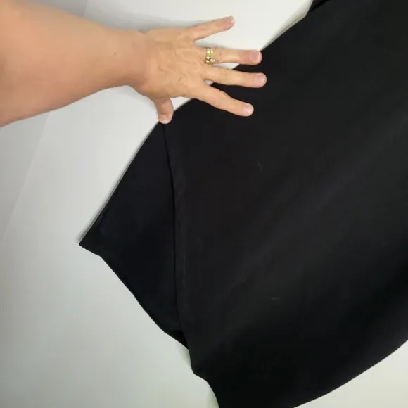 Superdown Tegan Black Wrap Mini Dress Stretch Sleeveless Bodycon Size Large