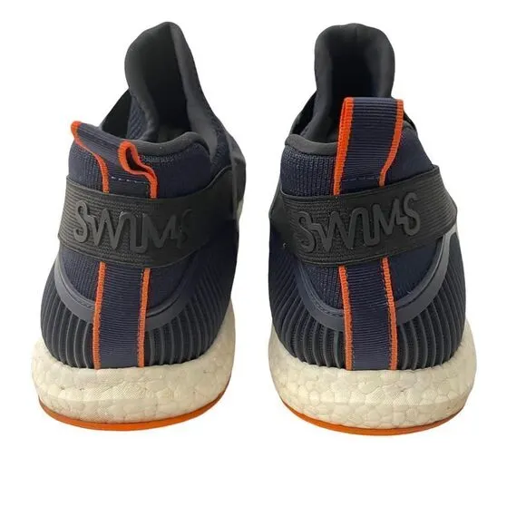 SWIMS Breeze Motion navy white orange mens slip on knit sneaker shoes sz 11