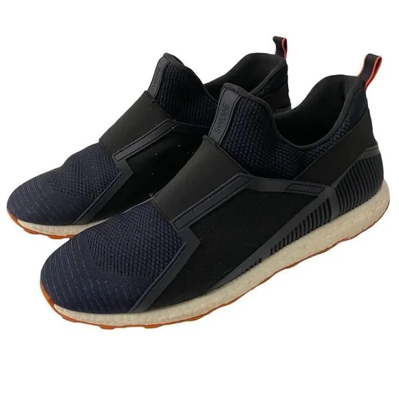 SWIMS Breeze Motion navy white orange mens slip on knit sneaker shoes sz 11