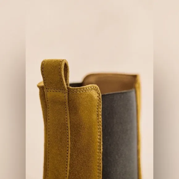 Sézane Lena Low Boots in Tan FR 39 / US 8