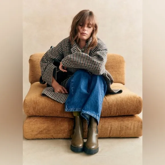 Sézane Lena Low Boots in Tan FR 39 / US 8