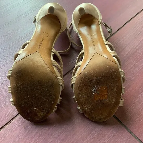 Tabitha Simmons satin and crystal sandals