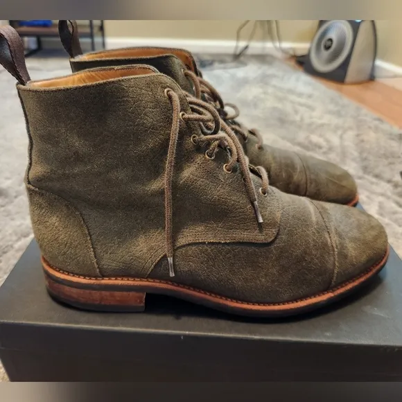 Taft Dragon Forest Green Boots Rugged Lace-Up Design Size 9 Mens Excellent