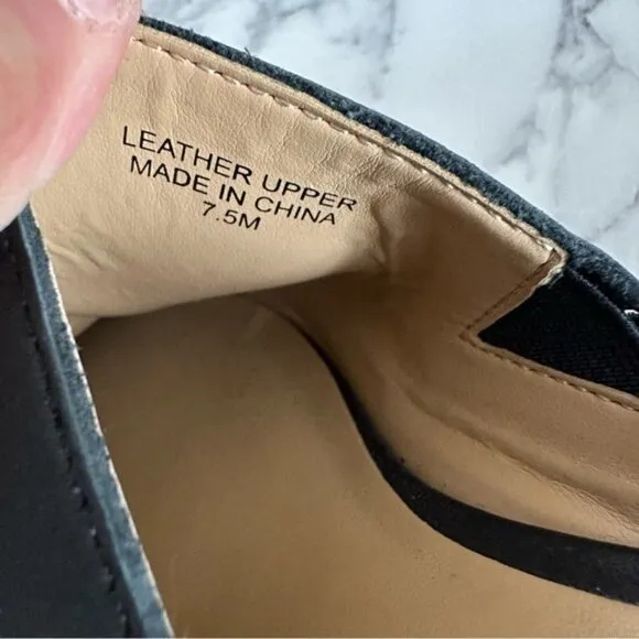Talbots Black Leather Mules – Size 7.5 – Classic Slip-On Style