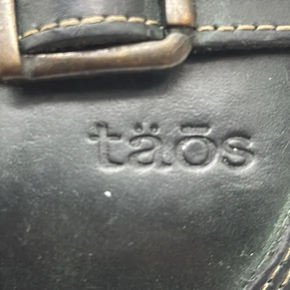 Taos Crave Dark Green Combat Moto Boots with Distressed Leather Size 40 BAB7923J