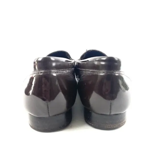 Taos Soulmates Shoes 6 Brown Patent Leather Hearts Loafer Slip On Womens