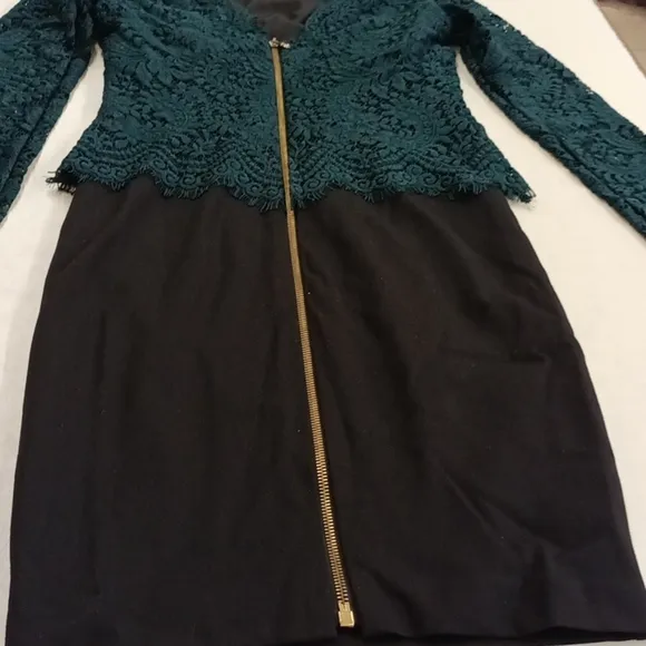 Ted Baker Lace Bodycon Vendela Green Knee length dress size 1/US 4