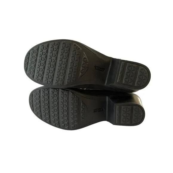 Teva Anaya Chelsea Waterproof Leather Black Boot Sz 6.5 NEW