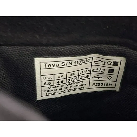 Teva Anaya Chelsea Waterproof Leather Black Boot Sz 6.5 NEW