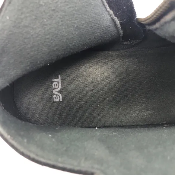 Teva Foxy Black Leather Ankle Boots 11