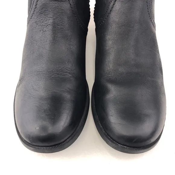 Teva Foxy Black Leather Ankle Boots 11