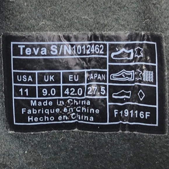 Teva Foxy Black Leather Ankle Boots 11