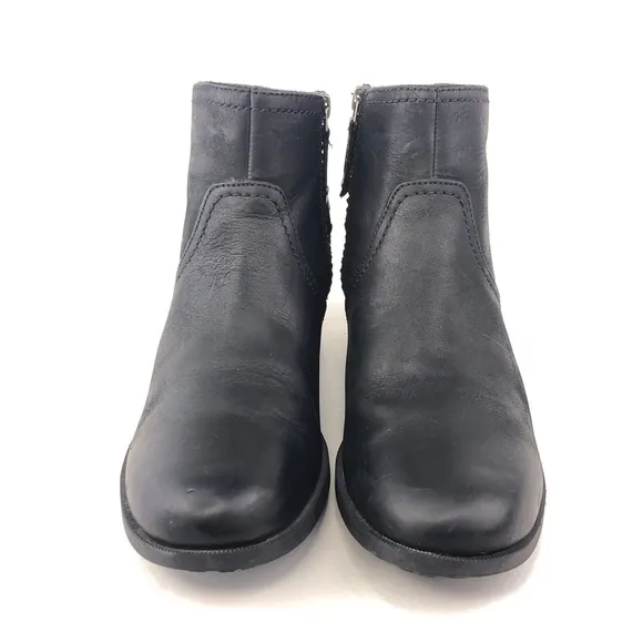 Teva Foxy Black Leather Ankle Boots 11