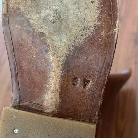 Teysha artisan rugged tan leather boots with embroidered fabric southwestern sty