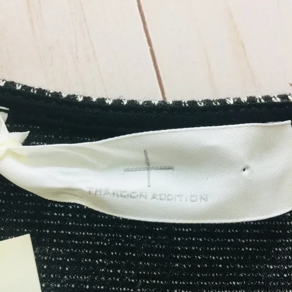 THAKOON ADDITION Black &amp; White Draped Maxi Dress