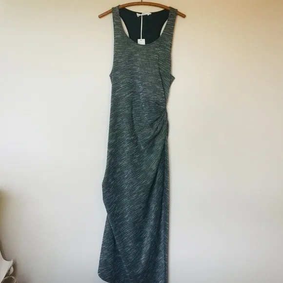THAKOON ADDITION Black &amp; White Draped Maxi Dress