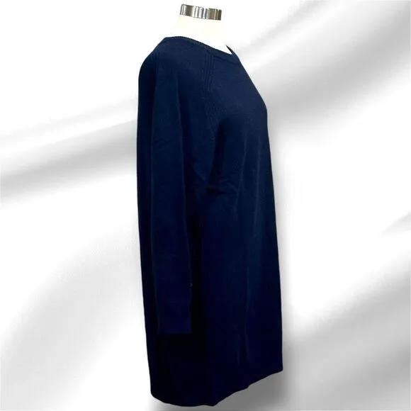 THAKOON Women’s Long Sleeve Sweater Dress in the Size X-LARGE in Midnight Blue