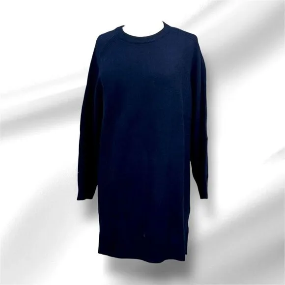THAKOON Women’s Long Sleeve Sweater Dress in the Size X-LARGE in Midnight Blue