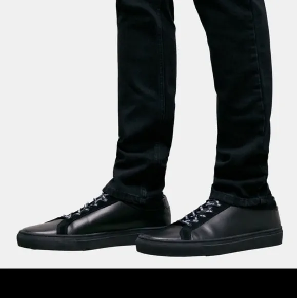 The Kooples Black Leather Unisex Sneakers