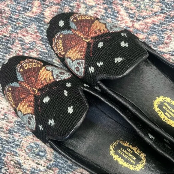 The Larkspur Collection butterfly embroidered flat shoes size 9 women’s