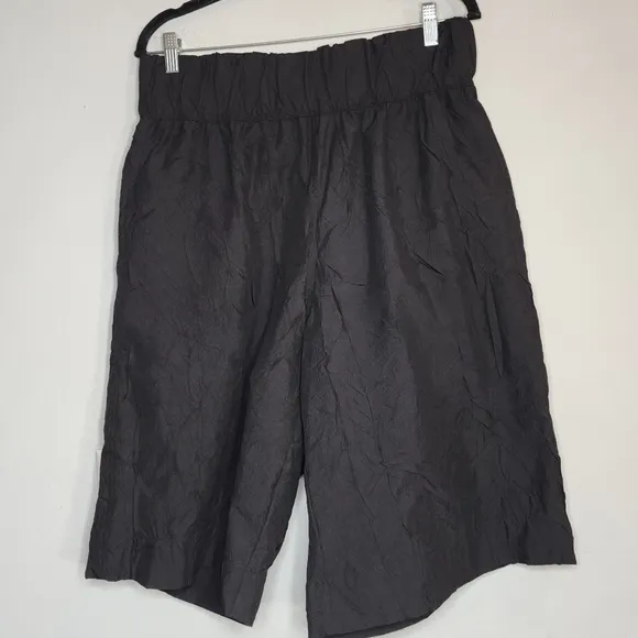 The Line By K Essex Pull On Black 13&quot; Shorts Size Large Sz 8 Lined Pockets NWOTS