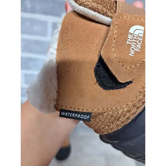 The North Face Kids Snow Boots Faux Fur Waterproof Grey Heatseeker‎ US 9 EU 26