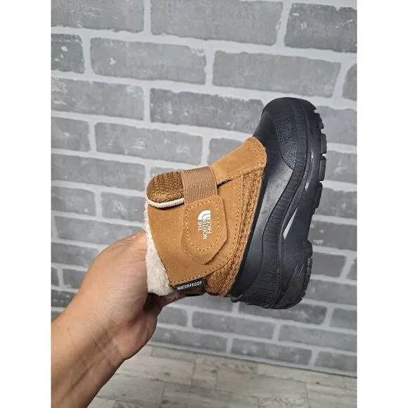 The North Face Kids Snow Boots Faux Fur Waterproof Grey Heatseeker‎ US 9 EU 26