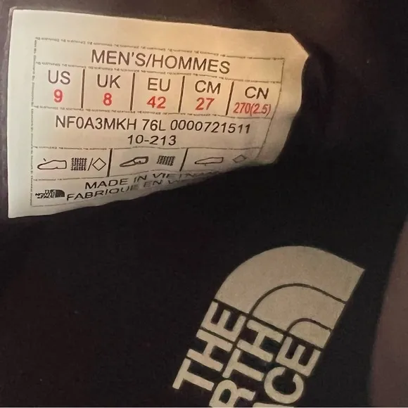 The North Face Thermoball Traction Toss Print Men's Bootie Size 9 #022