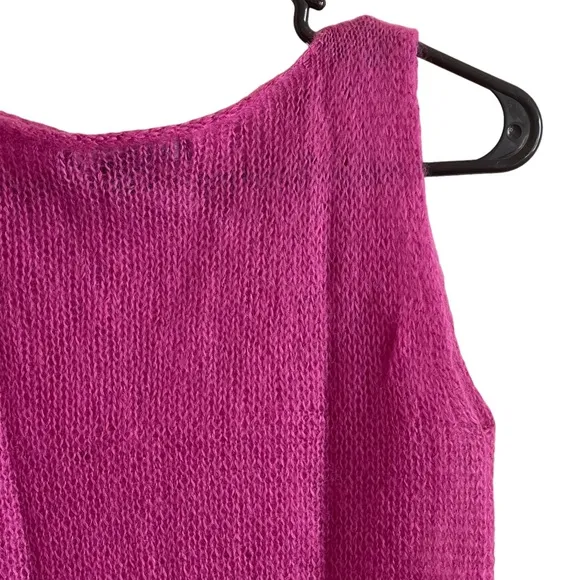 Theory purple sleeveless mohair wool sweater top
