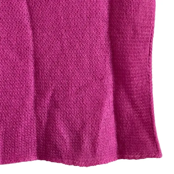 Theory purple sleeveless mohair wool sweater top