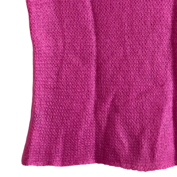 Theory purple sleeveless mohair wool sweater top