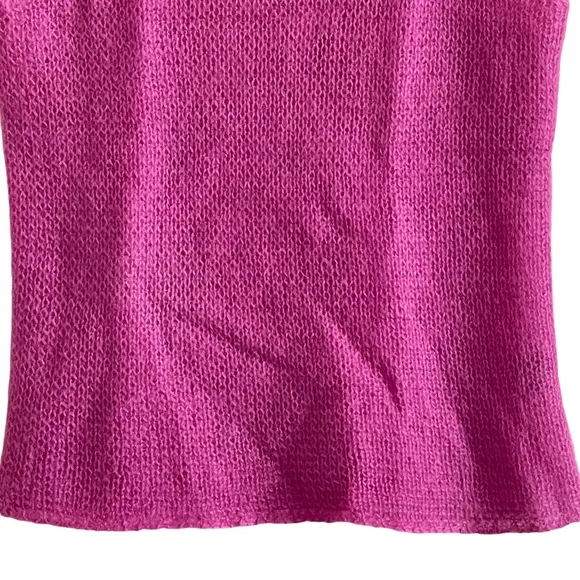 Theory purple sleeveless mohair wool sweater top