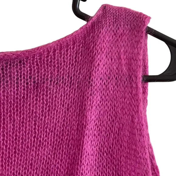 Theory purple sleeveless mohair wool sweater top