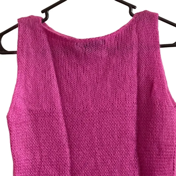Theory purple sleeveless mohair wool sweater top