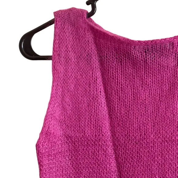 Theory purple sleeveless mohair wool sweater top