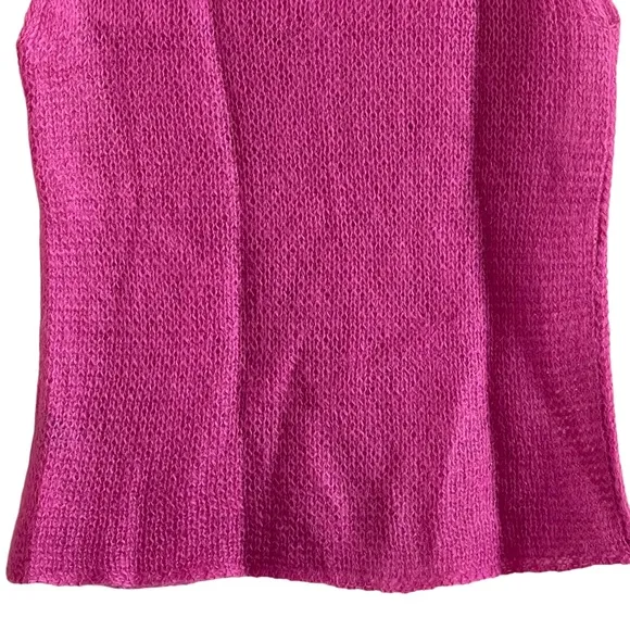 Theory purple sleeveless mohair wool sweater top