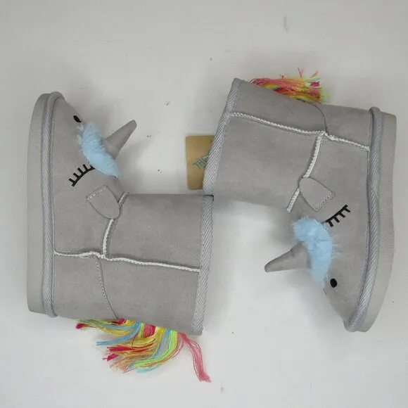 Thereabouts Little Girls Unicorn Quinn Flat Heel Winter Boots Toddler Size 9